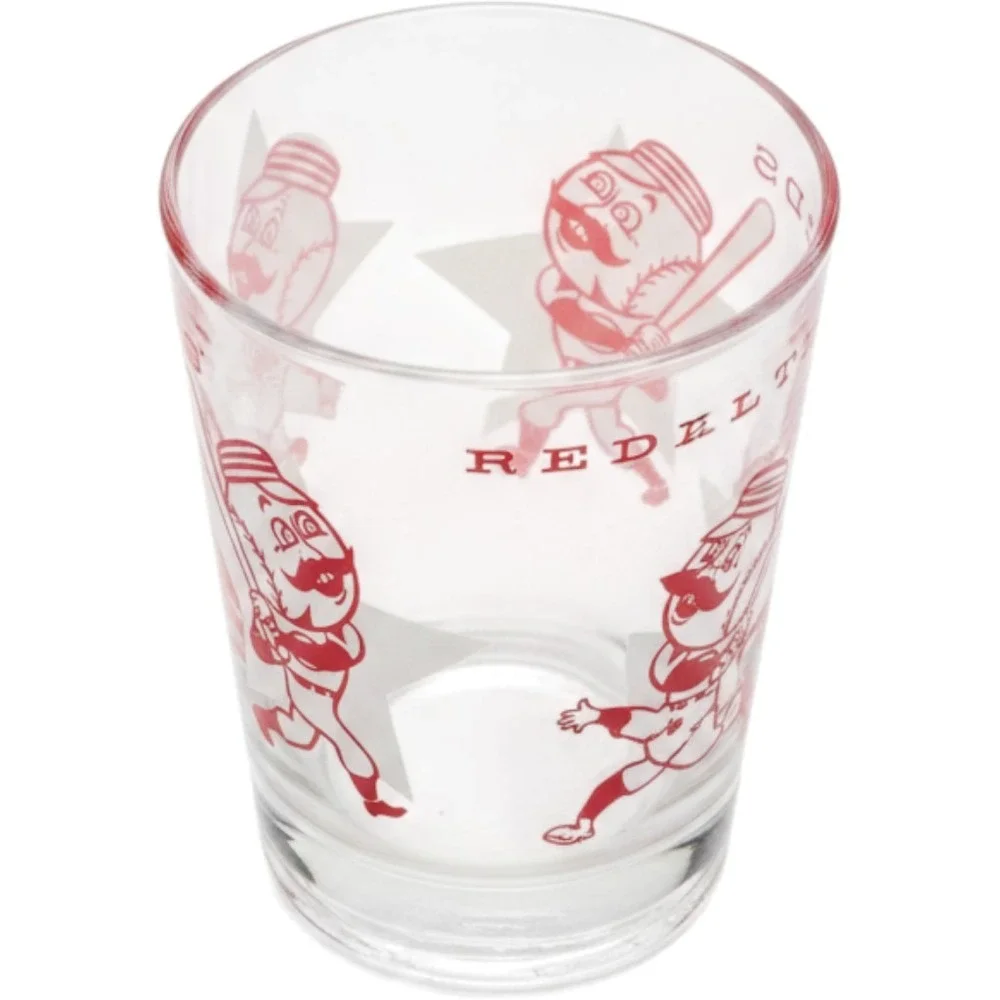 Cincinnati Reds Glass Tumbler Set Mr Redlegs Baseball Vintage 1960s Red White